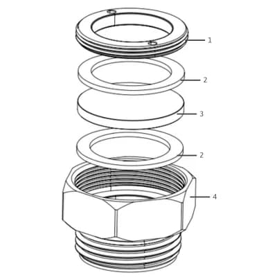 Oil Level Indicator Bulls Eye - Stainless Steel — parts diagram