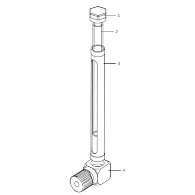 Oil Level Indicator Type "L" - Brass — parts diagram