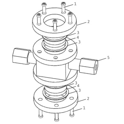 Sight Flow Indicators Threaded Double Window HP — parts diagram