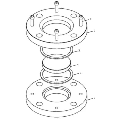 Sight Glass Window Flange-To-Tank Connection — parts diagram