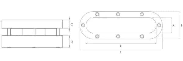 Weld To Tank Sight Glass ZW15 – Oval Design — parts diagram