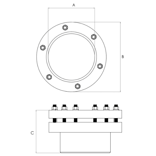 Weld To Tank Sight Glass ZW30 - Led Lighting — parts diagram