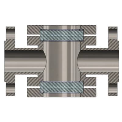 Flanged Double Window Sight Flow Indicator High Pressure