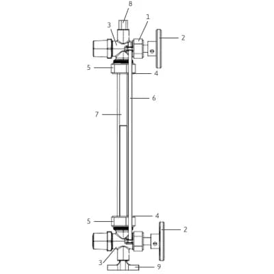 Level Gauge Valves - Stainless Steel 250 PSI ZTV-25SS — parts diagram