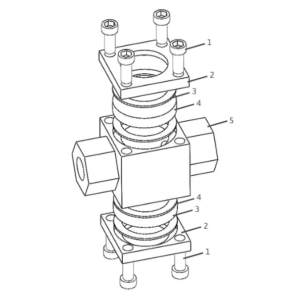 Compact Threaded Double Window Indicator - Stainless Steel — parts diagram