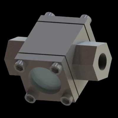 Compact Threaded Double Window Indicator - Stainless Steel